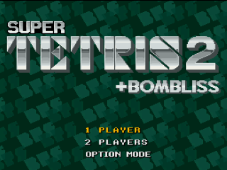 Super Tetris 2 & Bombliss title screen for Super Famicom